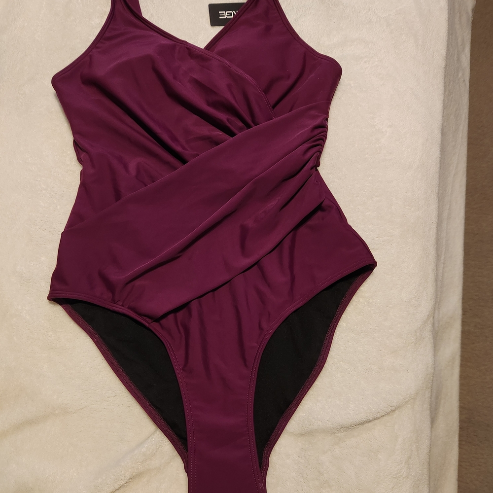 Chic Plum One-Piece Swimsuit